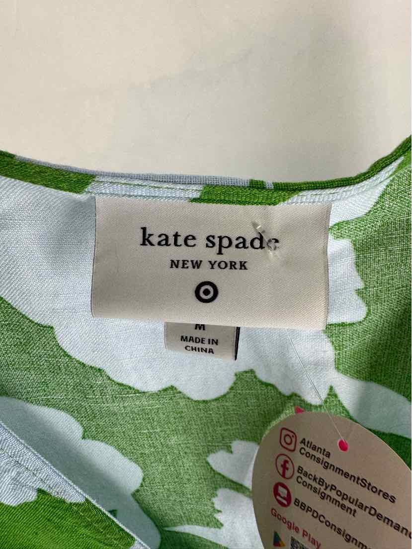 Size M Kate Spade Green Print Dress
