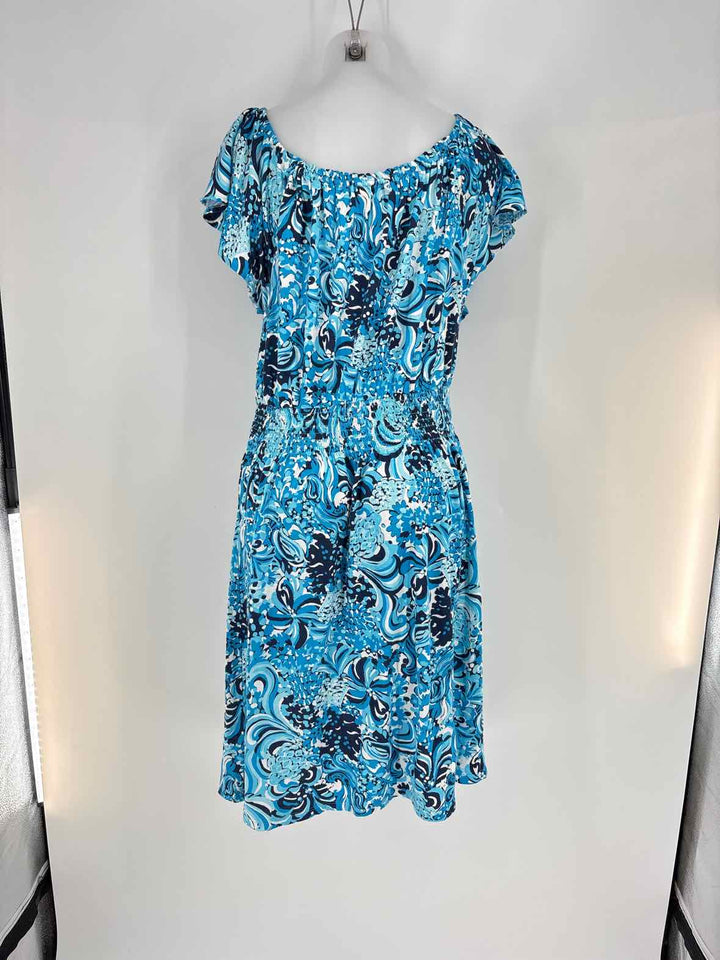 Size L Lilly Pulitzer Blue Print Dress