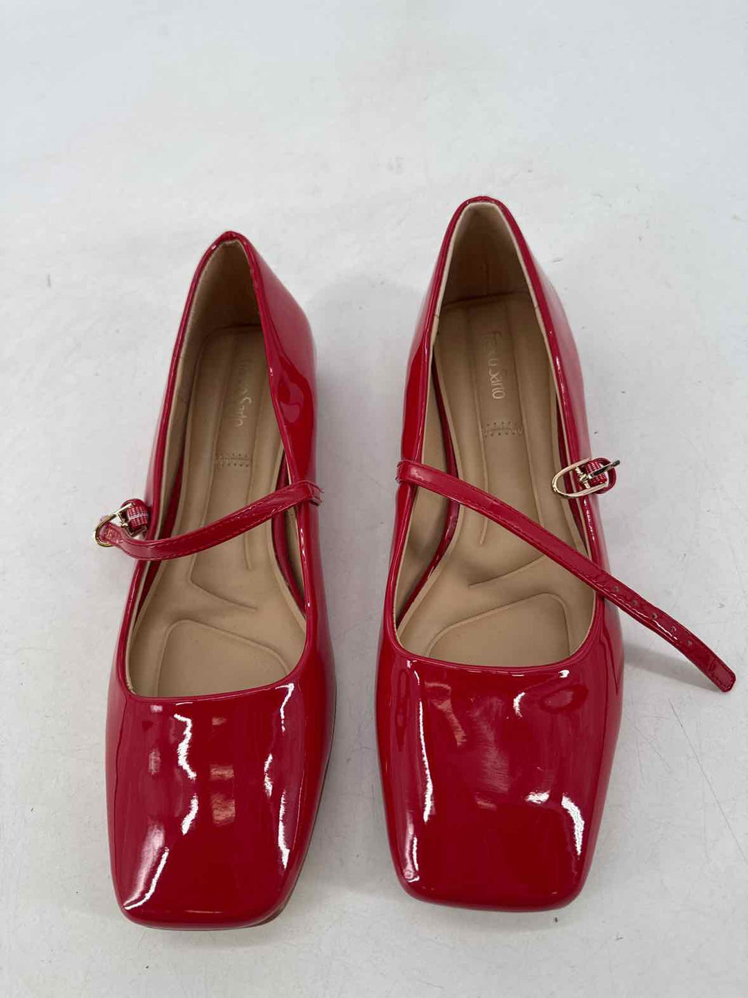 Shoe Size 9.5 FRANCO SARTO Red PATENT Flats