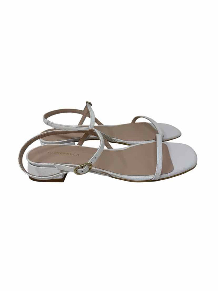 Shoe Size 9 TUCKERNUCK White Leather Sandals