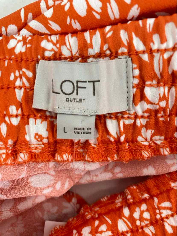 Size L Ann Taylor Orange Skirt