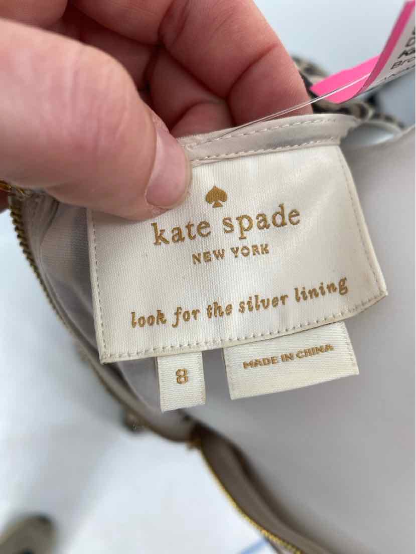 Size 8 Kate Spade Brown Print Dress