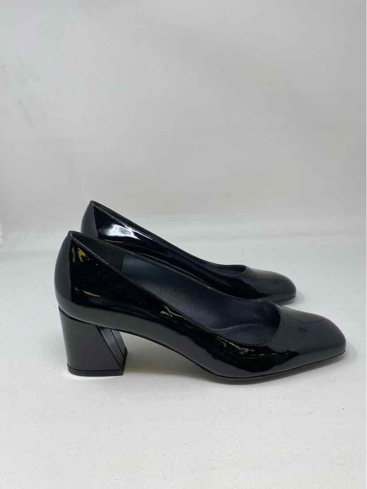 Shoe Size 9 Stuart Weitzman Black PATENT Pumps