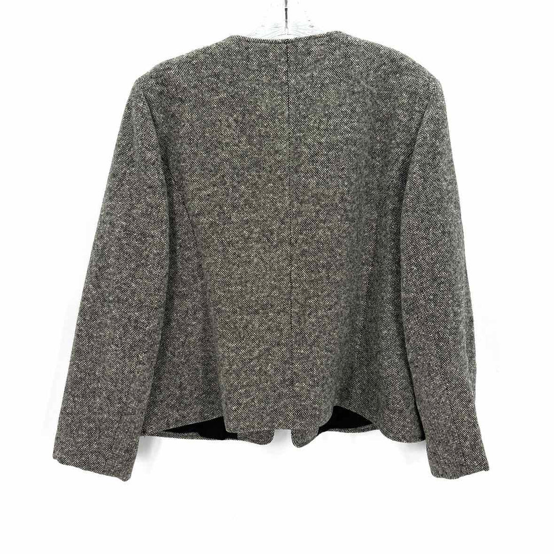 Size L ORVIS Black Print Tweed Jacket