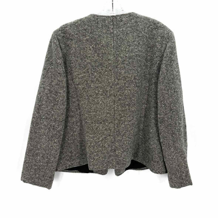 Size L ORVIS Black Print Tweed Jacket