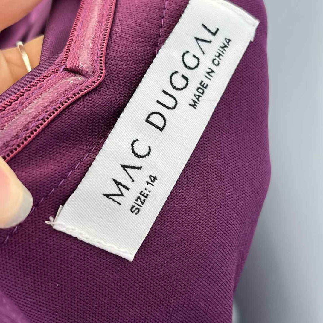 Size 14 MAC DUGGAL Purple Dress