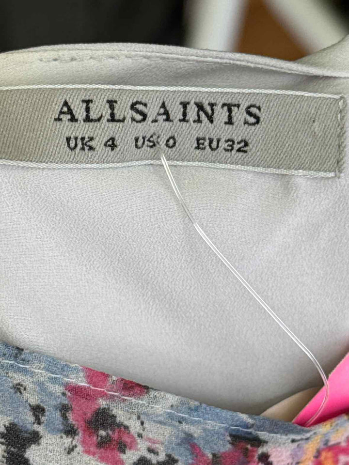 Size 0 ALL SAINTS Multi-Color Dress