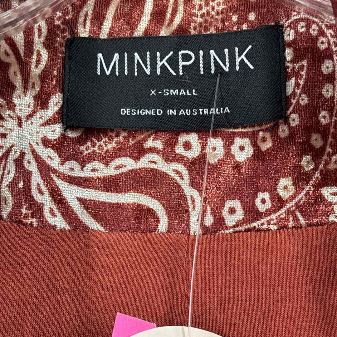 Size XS MINK PINK Rust Velvet Jacket