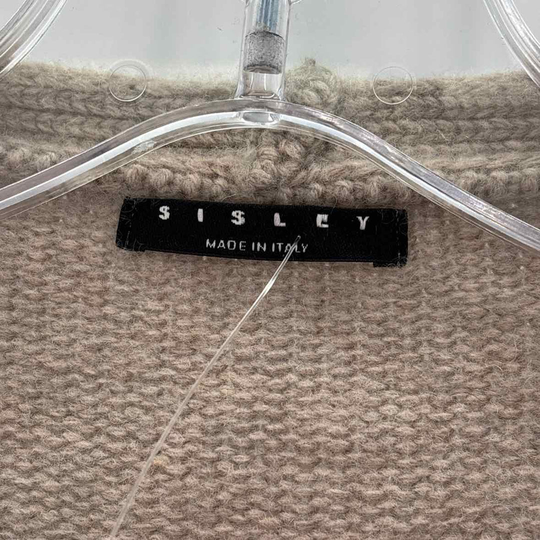 Size S SISLEY Tan Knit Sweater