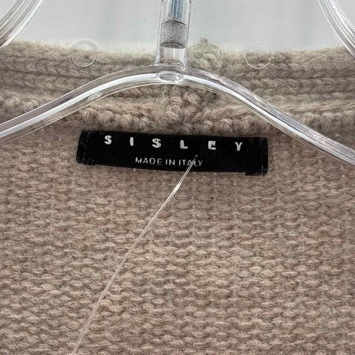 Size S SISLEY Tan Knit Sweater