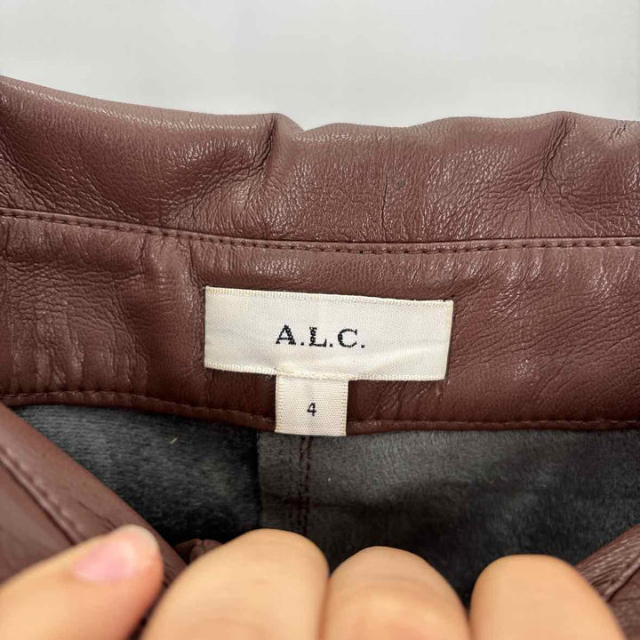 Size 4 ALC Brown Faux Leather Pants
