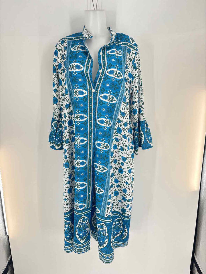 Size 2X MISSLOOK Blue Print Dress