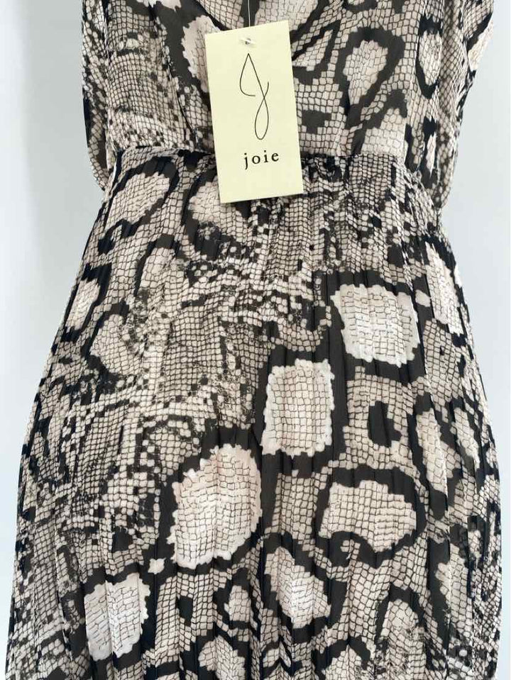 Size L JOIE Black Print Dress