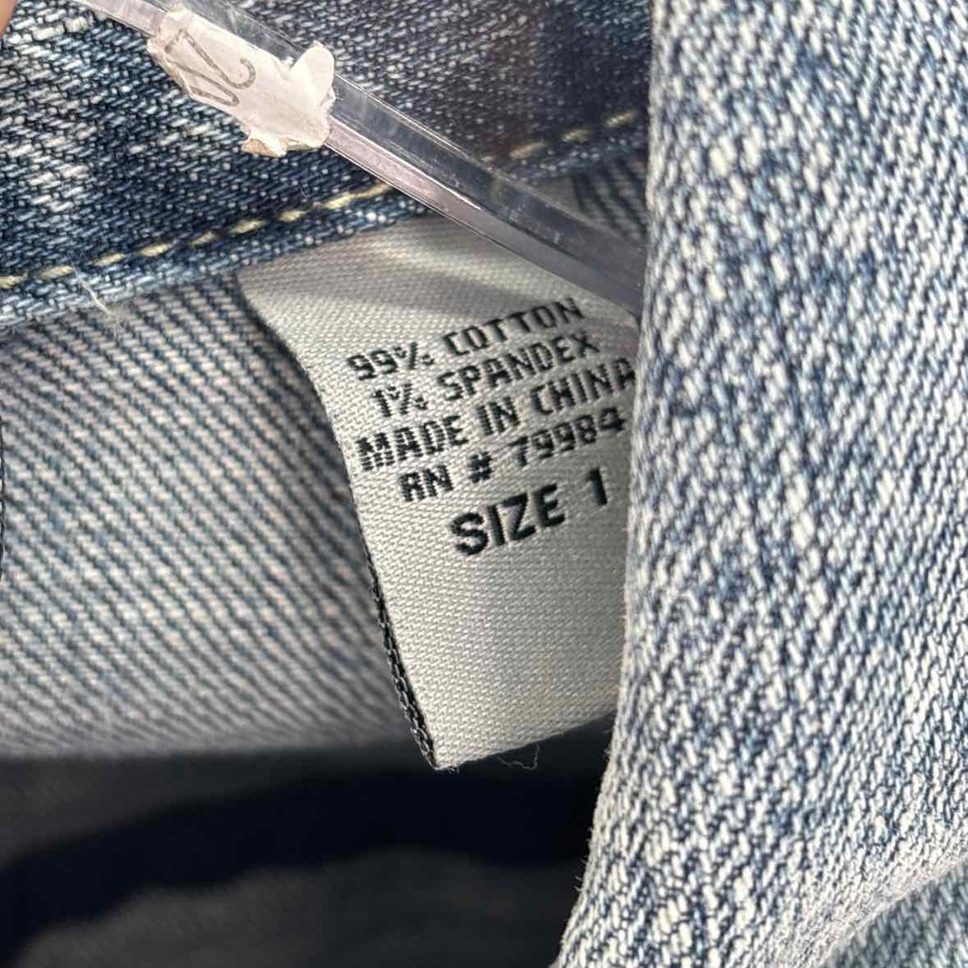 Size 1 Chico's Light Blue Denim Jacket