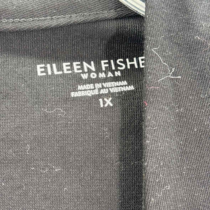 Size 1X Eileen Fisher Black Cotton Shirt