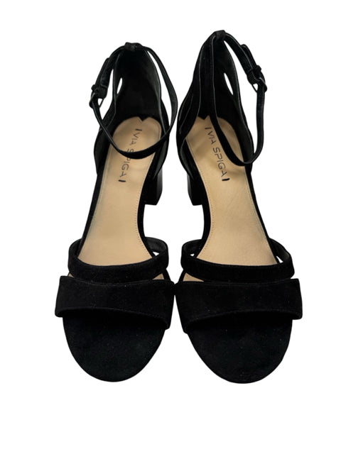 Shoe Size 8 VIA SPIGA Black Suede Sandals