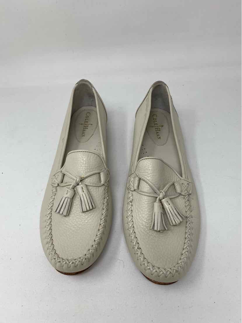 Shoe Size 10 Cole Haan Cream Leather Flats