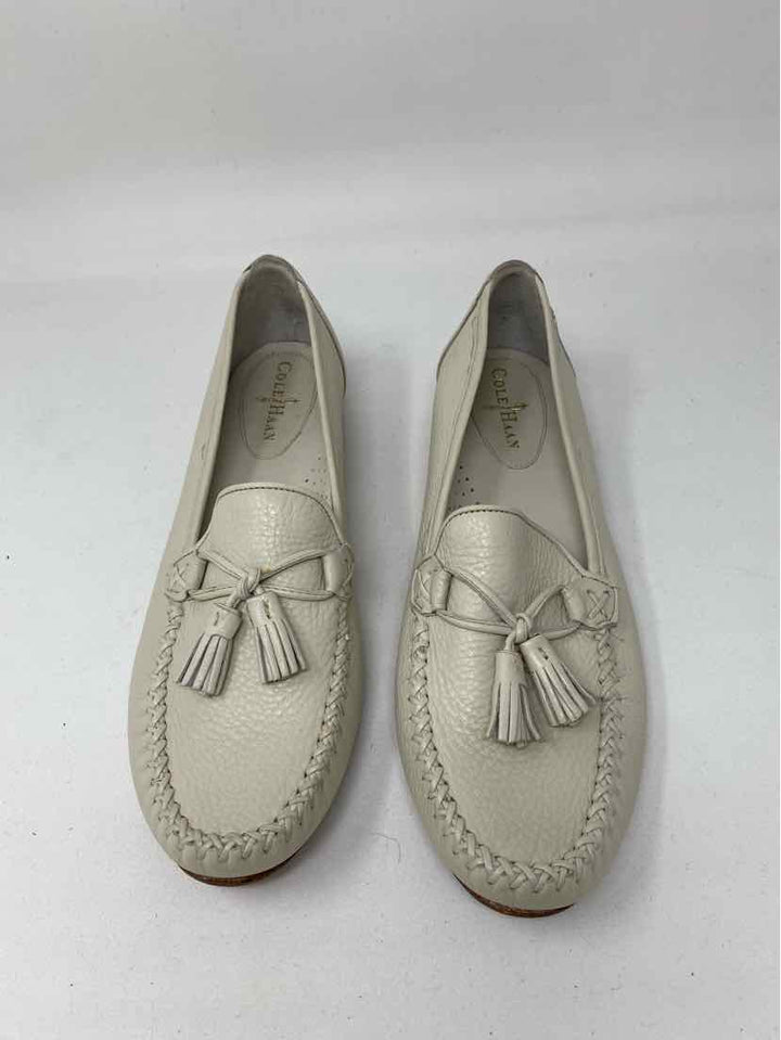 Shoe Size 10 Cole Haan Cream Leather Flats
