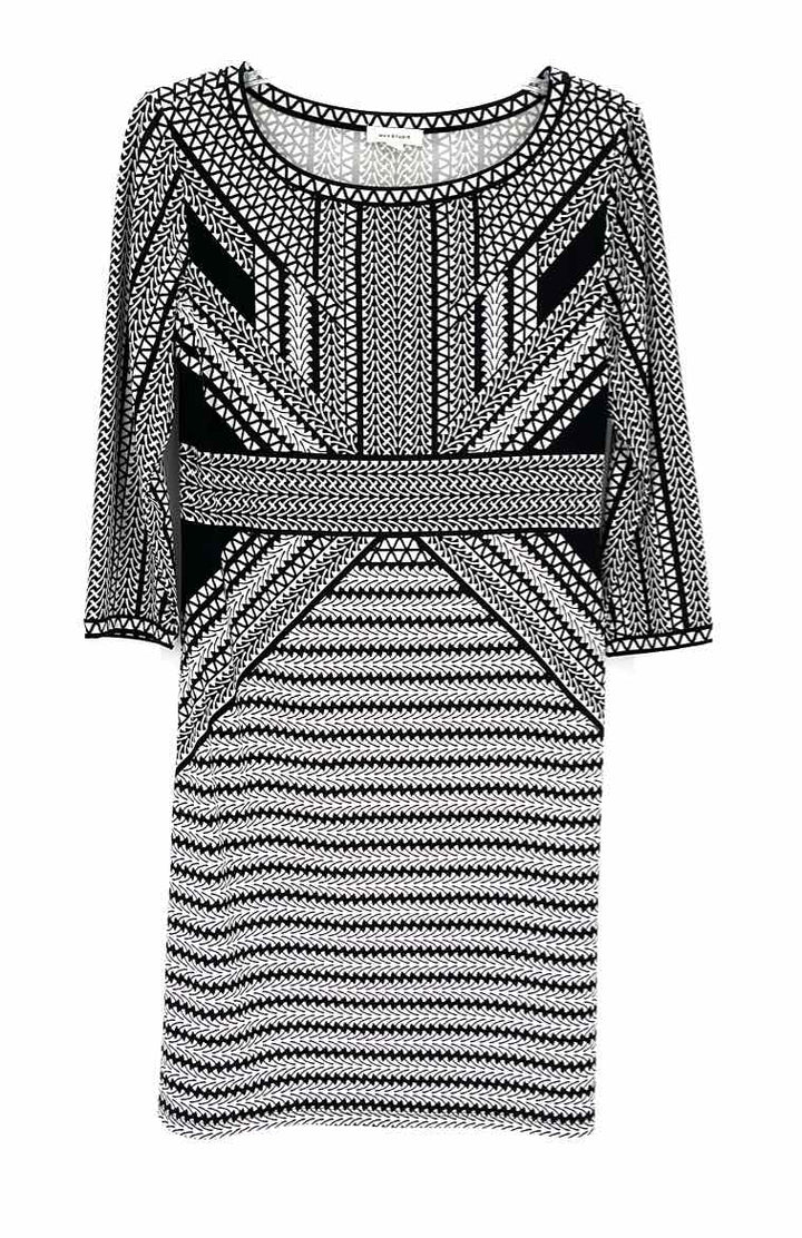 Size S MAX STUDIO Black Print Dress