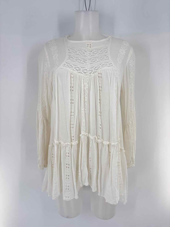 Size One Size FREE PEOPLE Cream Shirt
