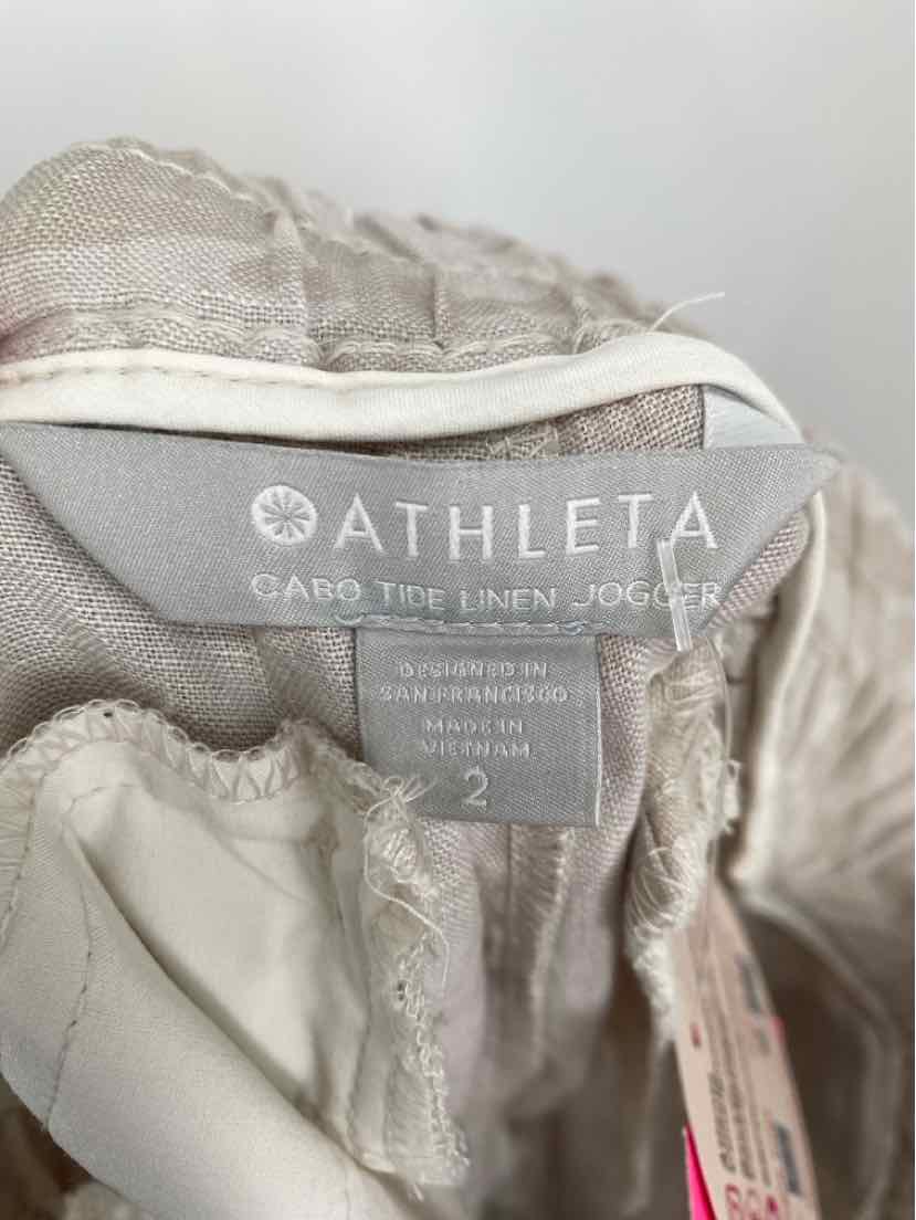 Size 2 Athleta Gray Linen Pants