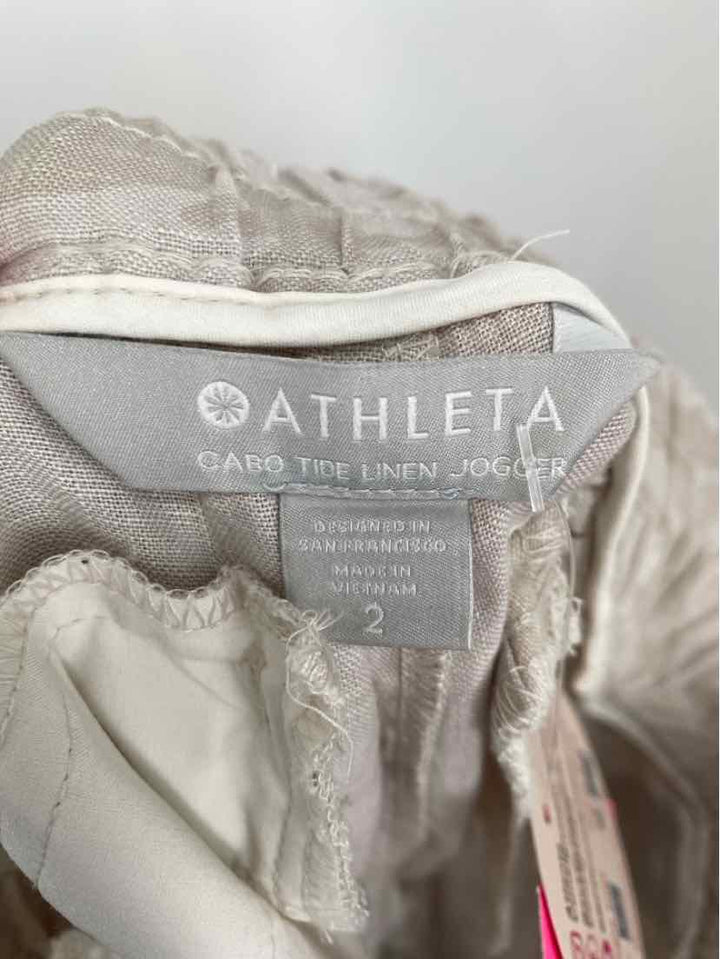 Size 2 Athleta Gray Linen Pants