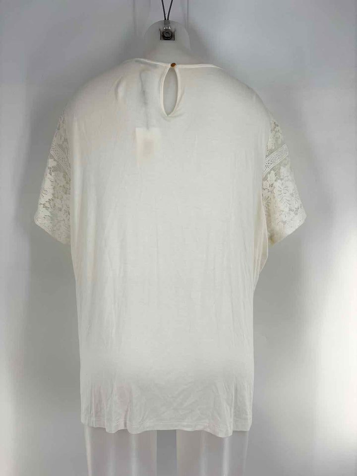 Size 2X Calvin Klein Ivory Lace Shirt