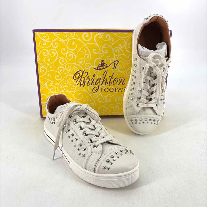 Shoe Size 7.5 BRIGHTON White Leather Sneakers