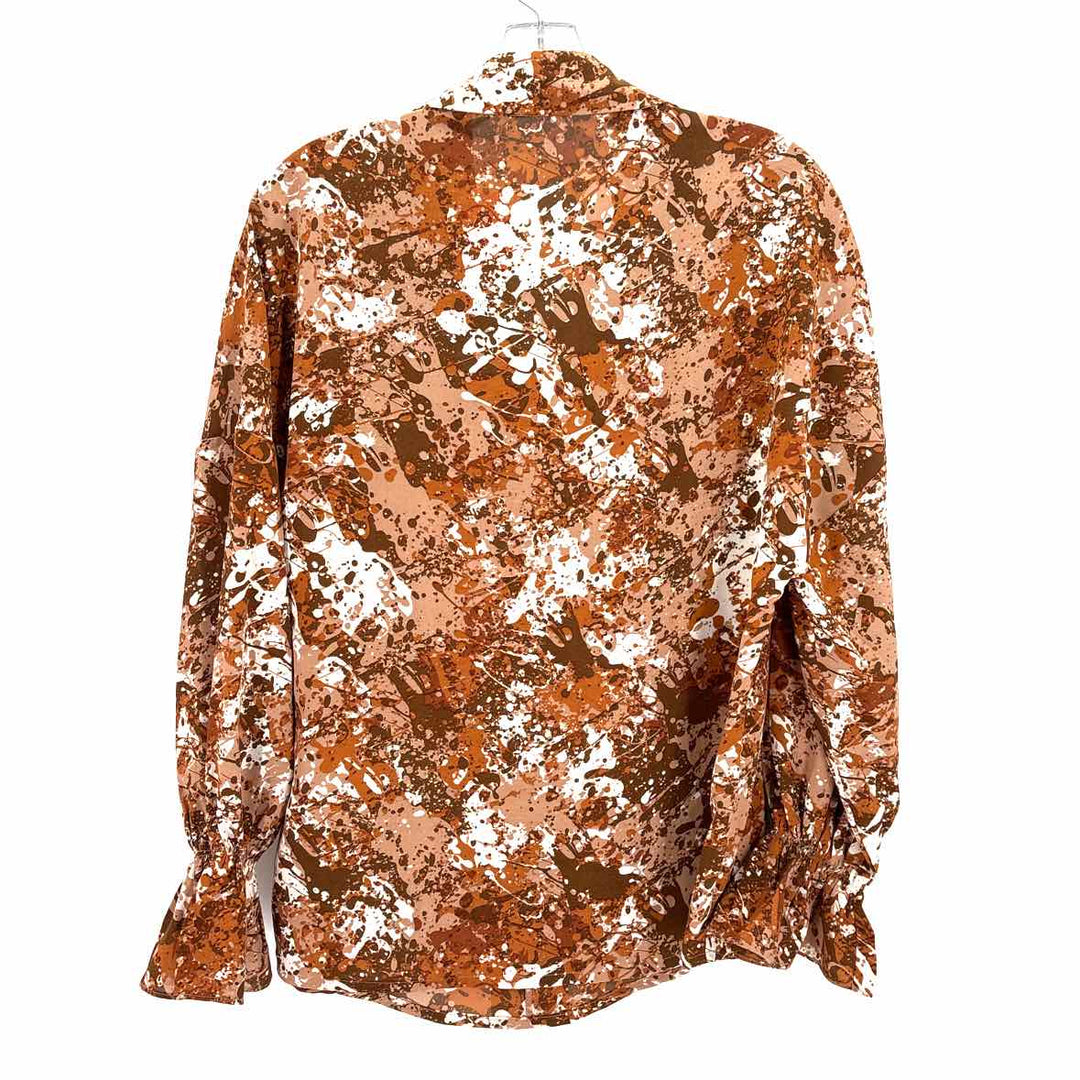 Size S PATRIZIA LUCA Brown Print Shirt