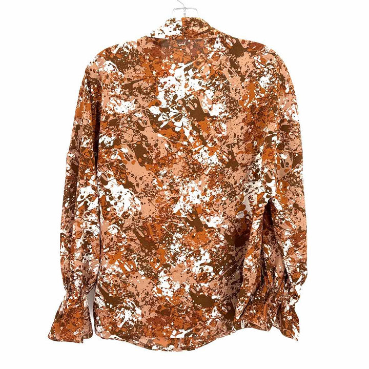 Size S PATRIZIA LUCA Brown Print Shirt