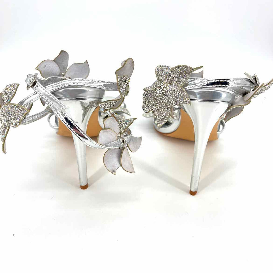 Shoe Size 10 AZALEA WANG Silver Heels