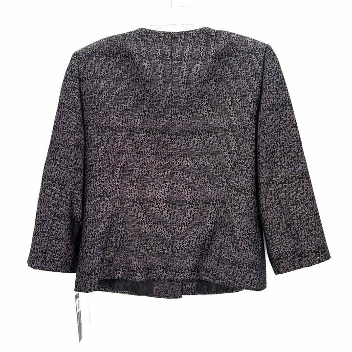 Size 10 TAHARI Black Print Jacket