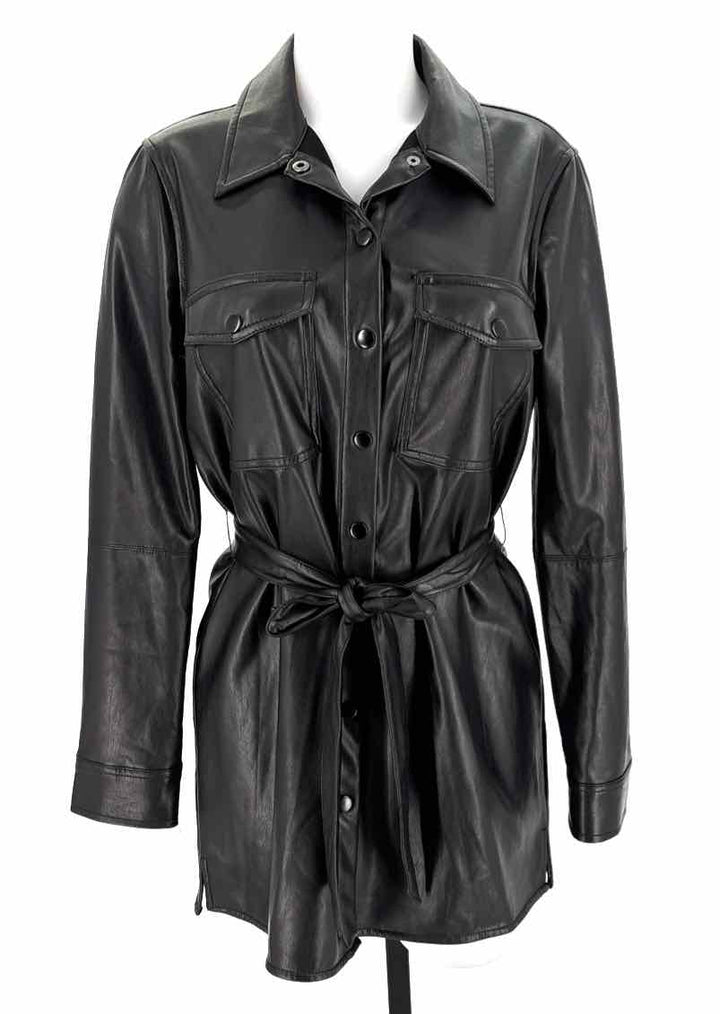 Size S Sanctuary Black Faux Leather Jacket