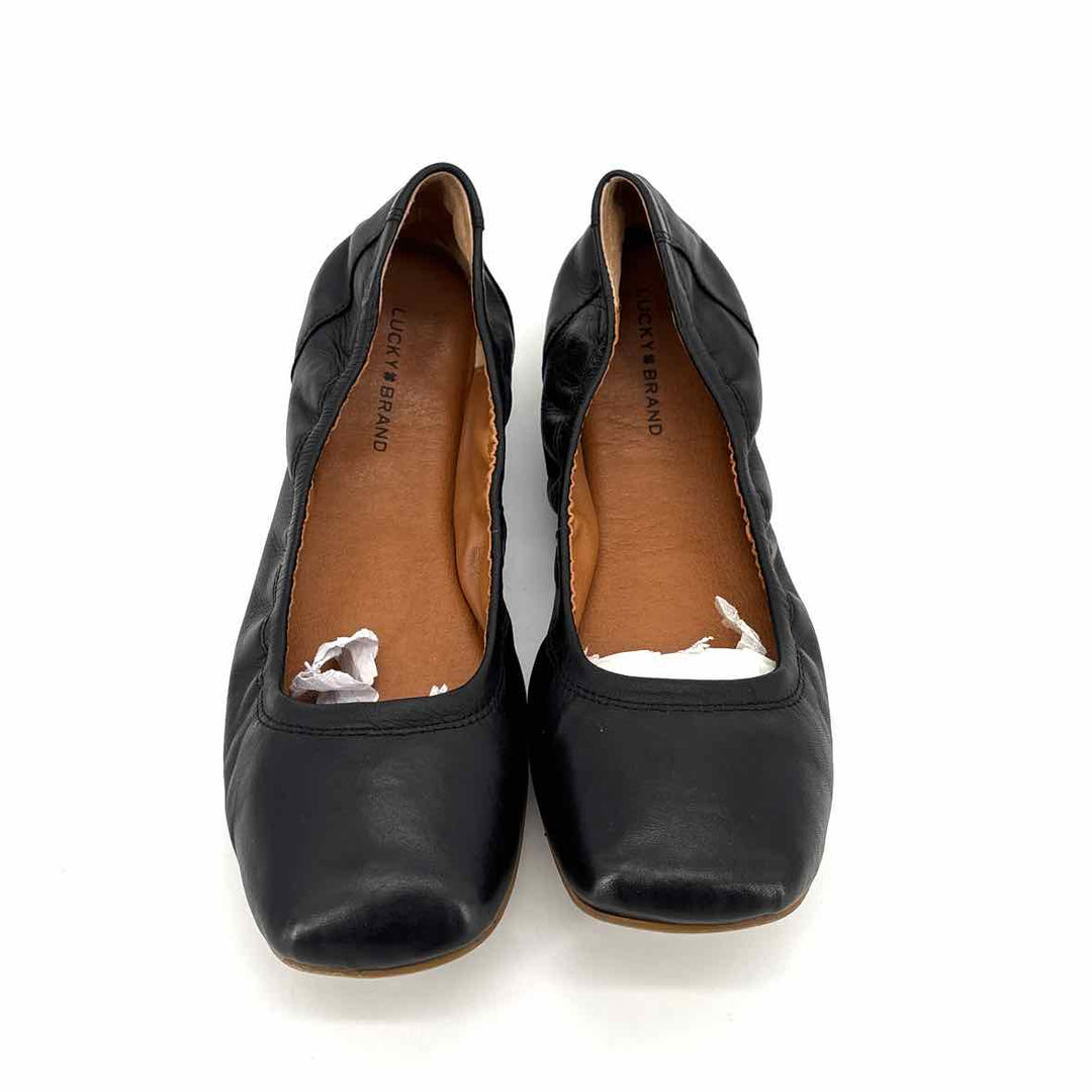 Shoe Size 9 LUCKY Black Leather Sandals