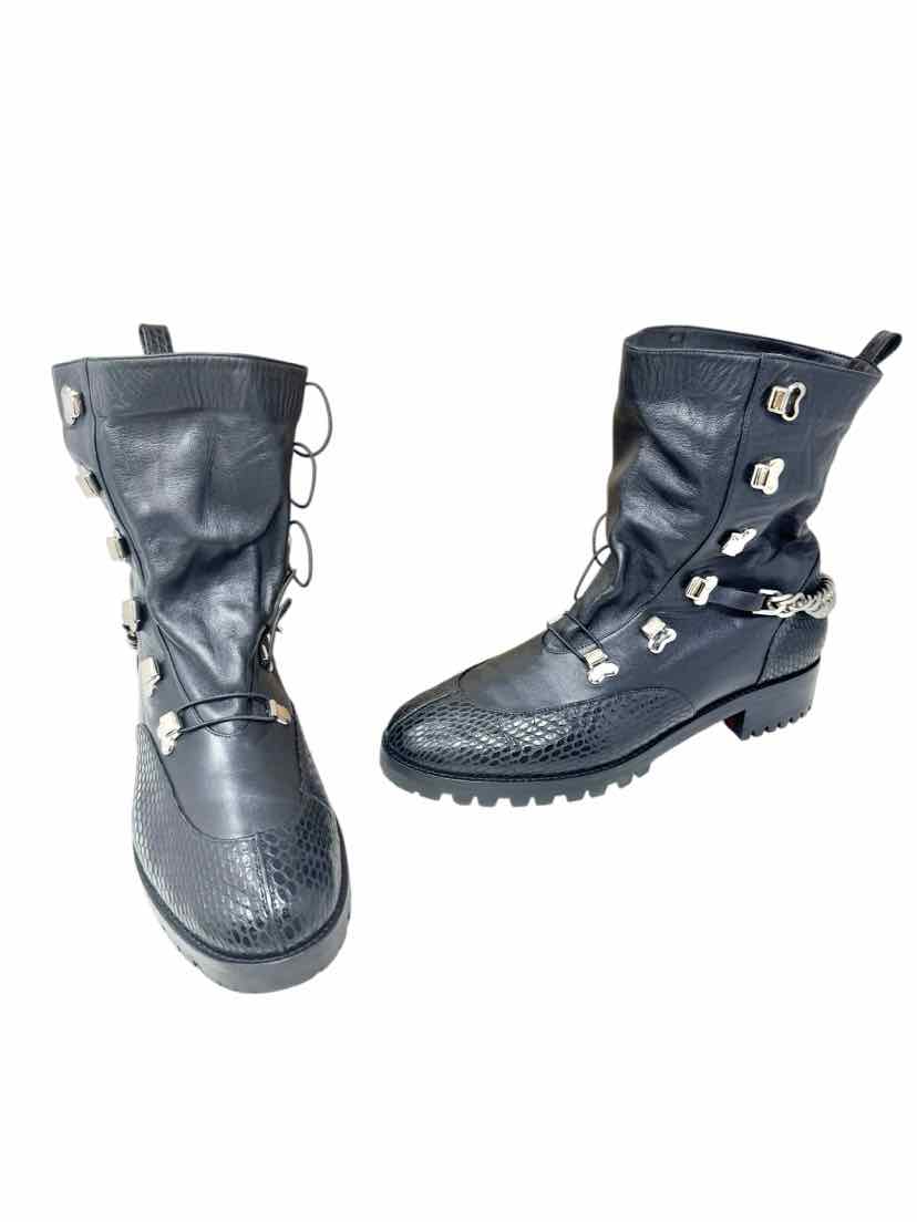 Shoe Size 41 CHRISTIAN LOUBOUTIN Black Leather Luxury - Boots