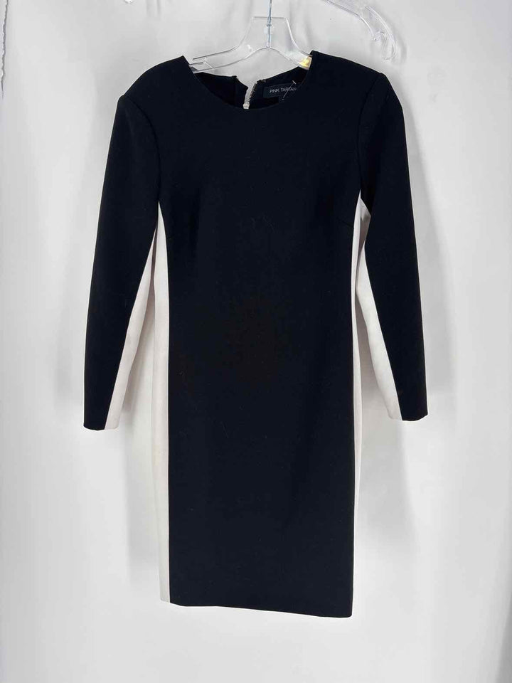 Size 2 PINK TARTAN Black/White Dress