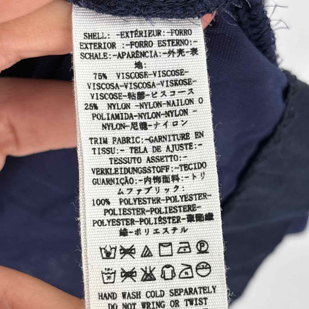 Size S FREE PEOPLE Navy Suede Shirt