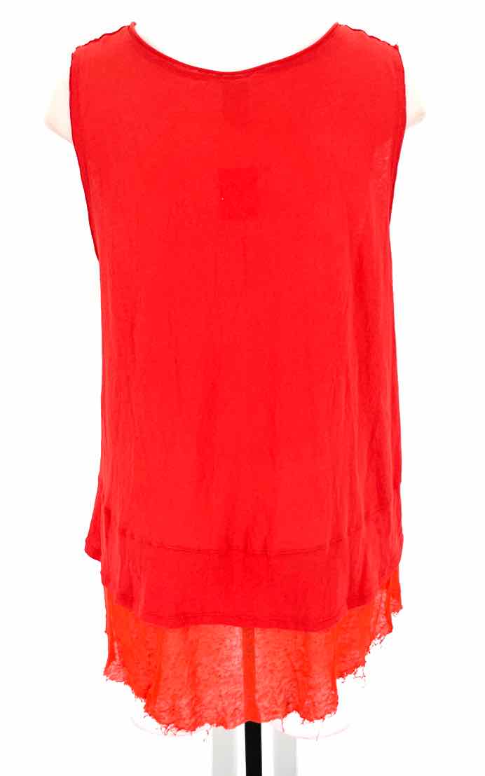 Size XS FREE PEOPLE Orange Cotton Shirt