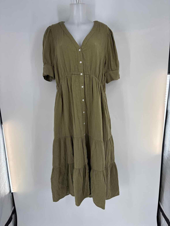 Size 16 MADEWELL Olive Cotton Dress