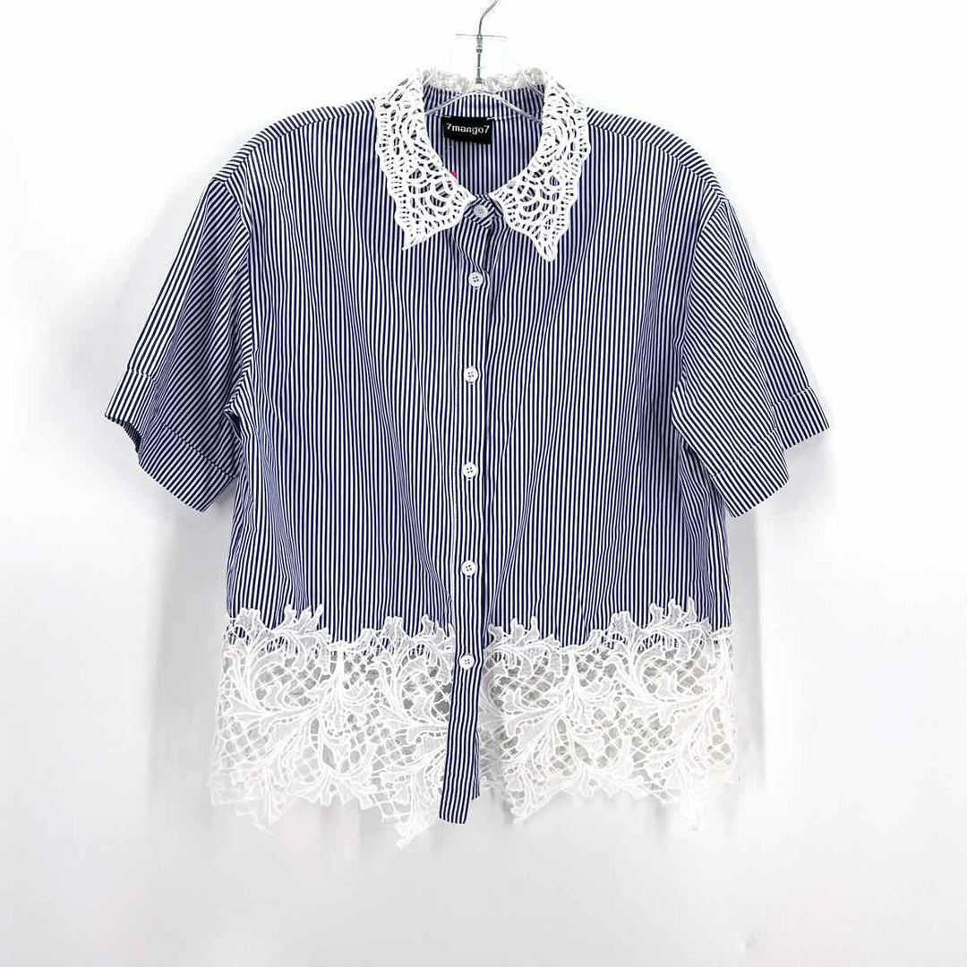 Size S/M Blue Print Shirt