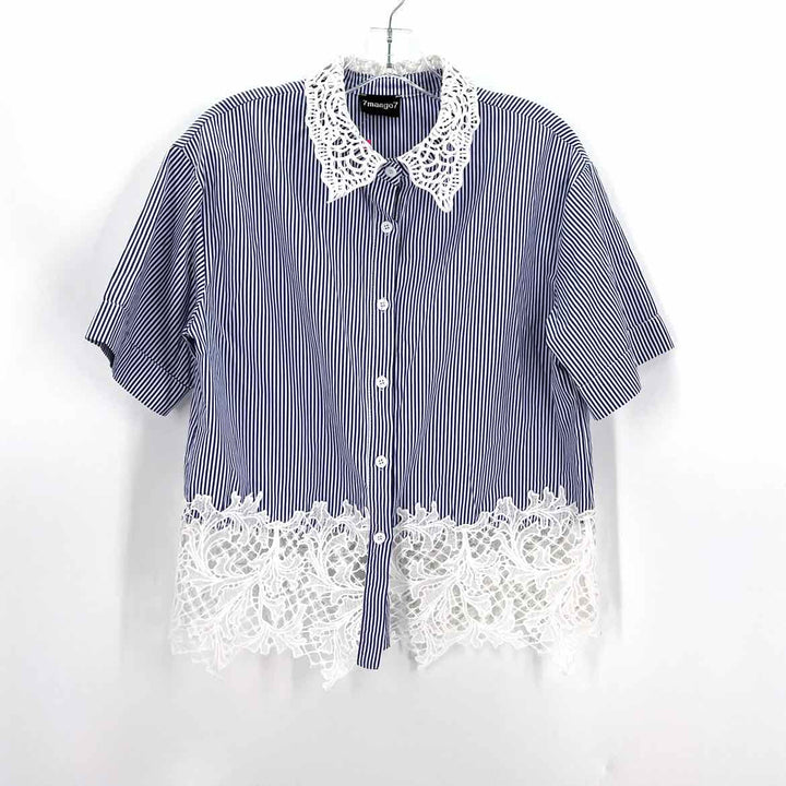 Size S/M Blue Print Shirt
