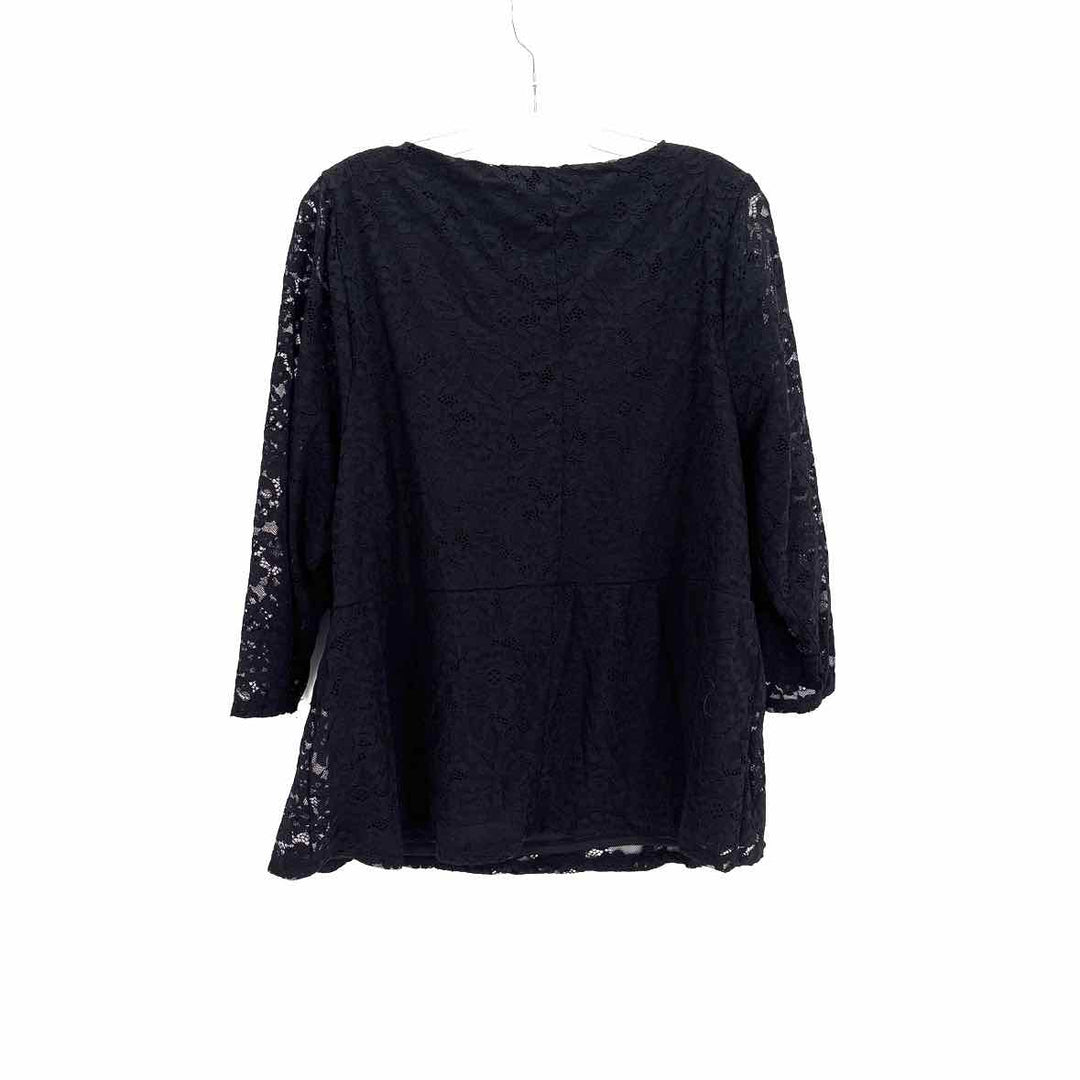 Size 22 LANE BRYANT Black Lace Shirt