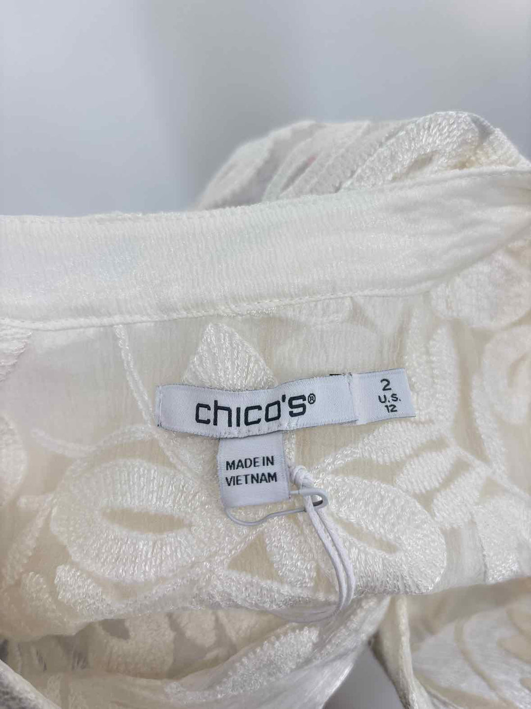 Size 12 Chico's Cream Shirt