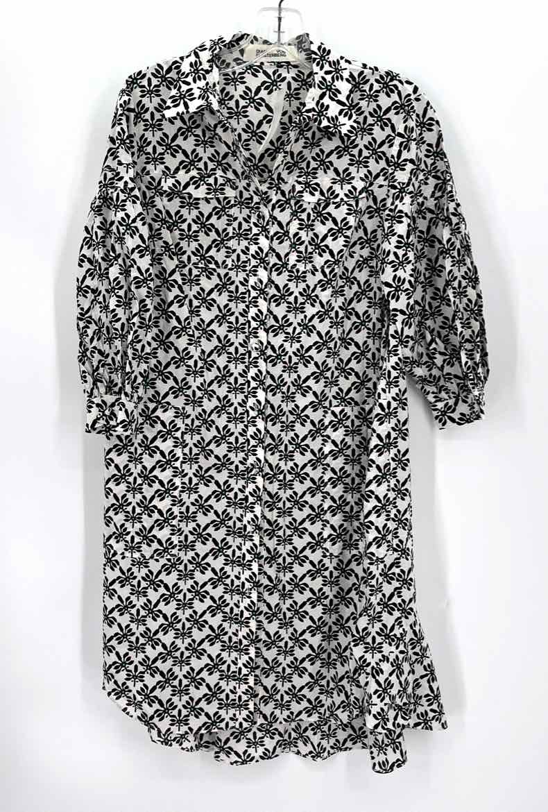 Size S DIANE VON FURSTENBERG Black Cotton Dress