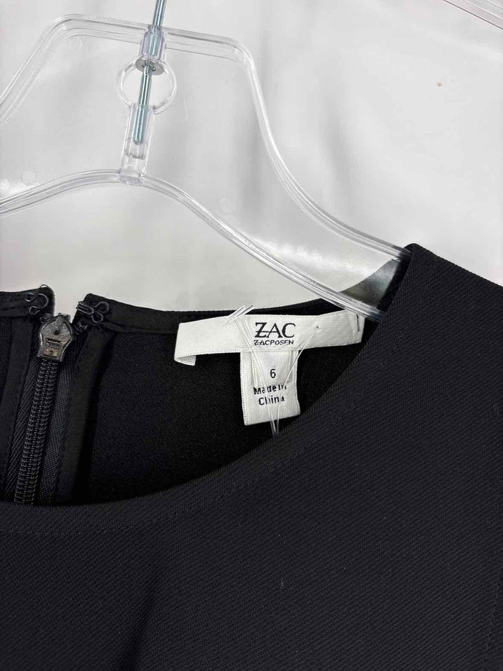 Size 6 ZAC POSEN Black Dress