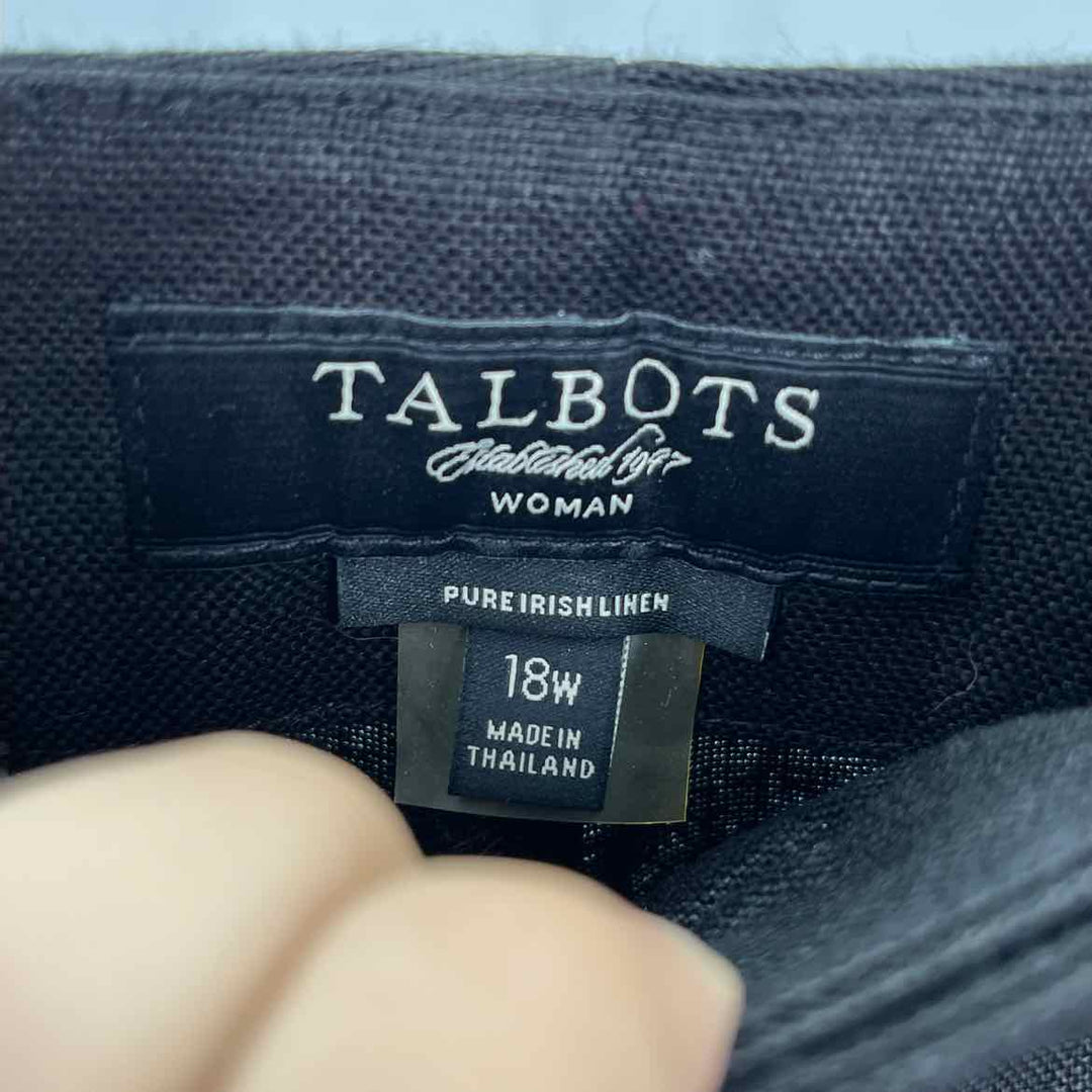 Size 18 Talbots Black Linen Pants