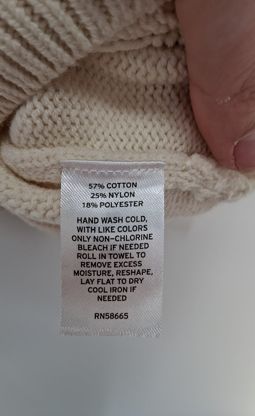 Size L TREASURE &amp; BOND Ivory Knit Sweater