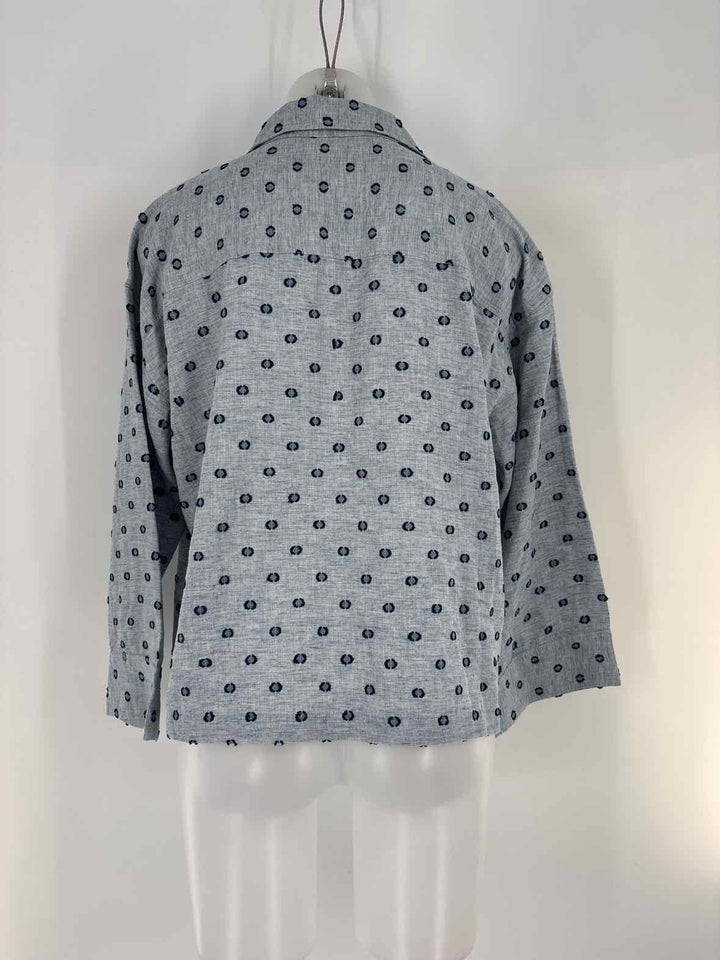 Size L Ann Taylor Navy Shirt