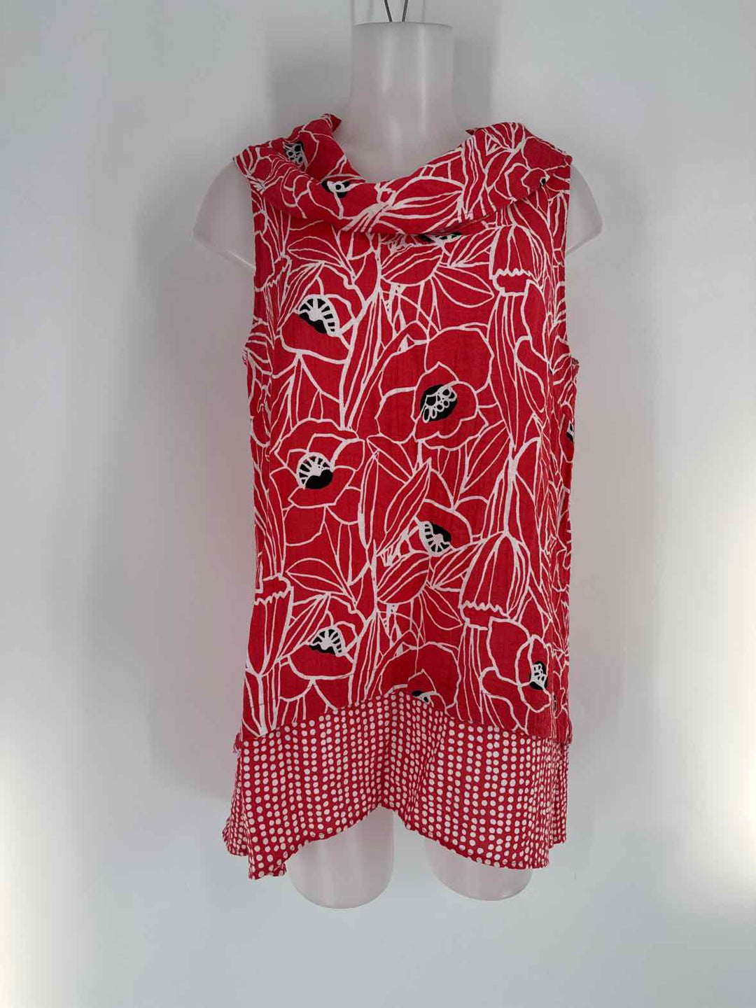 Size M Red Print Dress