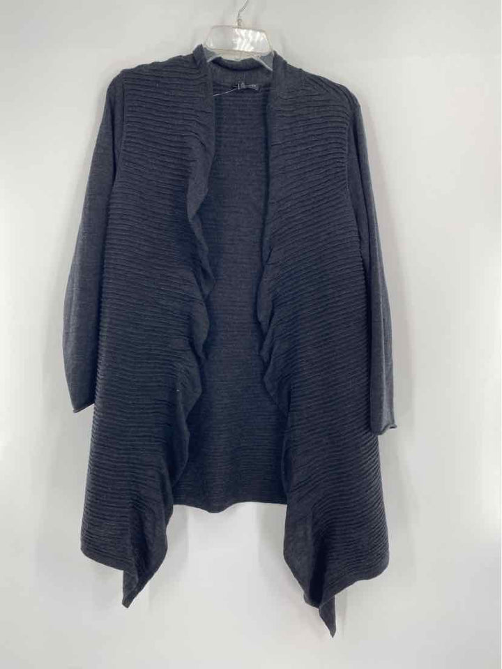 Size L Eileen Fisher Gray Knit Cardigan